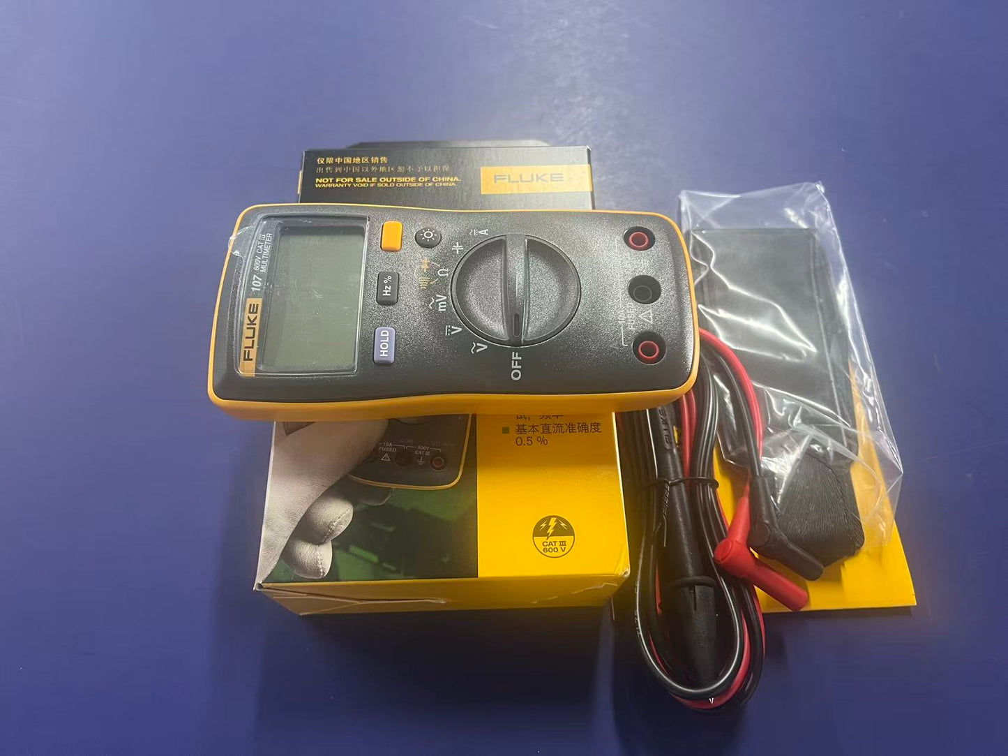 Fluke 107 | Mini Palm-Sized Digital Multimeter | AC/DC Voltage Current Tester | Backlight Display Meter | Brand New Original-YingZhou Automatization
