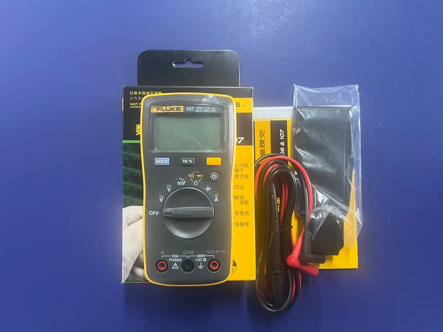 Fluke 107 | Mini Palm-Sized Digital Multimeter | AC/DC Voltage Current Tester | Backlight Display Meter | Brand New Original-YingZhou Automatization