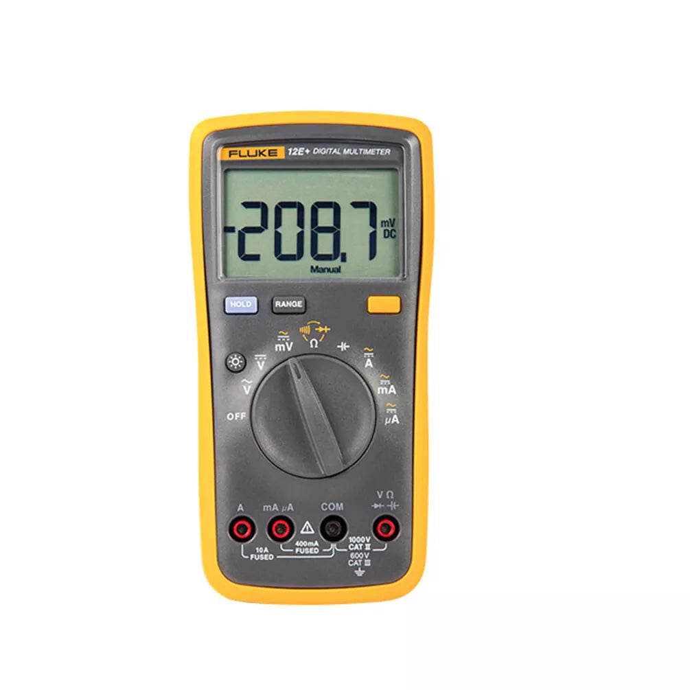 Fluke 12E+ Digital Multimeter - Large Display, Rugged Reliability, 600V Safety Rated-YingZhou Automatization
