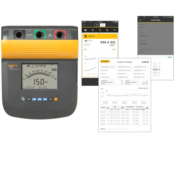 Fluke 1550C FC Insulation Resistance Tester | Up to 5kV, Fluke Connect Enabled, Advanced Predictive Diagnostics, Brand New Original-YingZhou Automatization