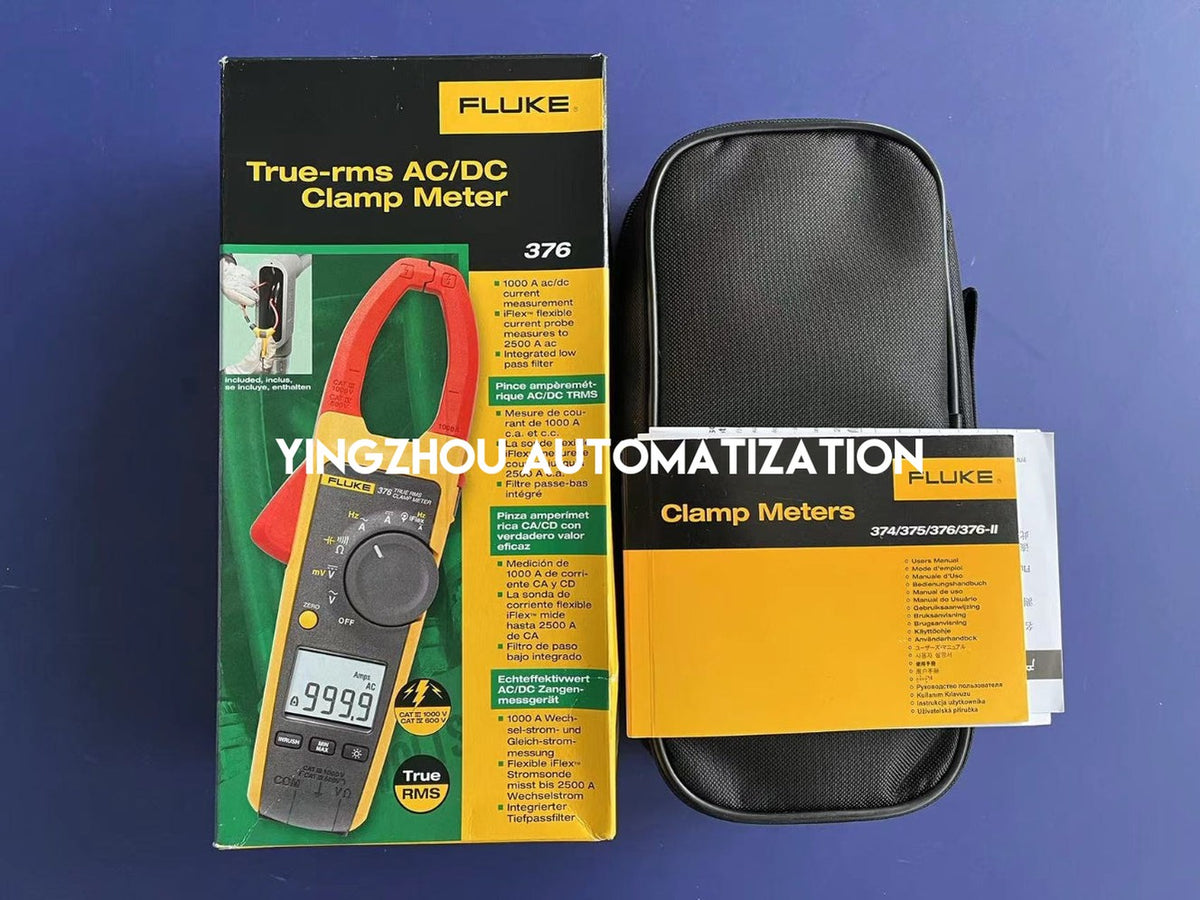 Fluke 376 True-RMS AC/DC Clamp Meter 1000A 1000V with 2500A iFlex Probe-YingZhou Automatization