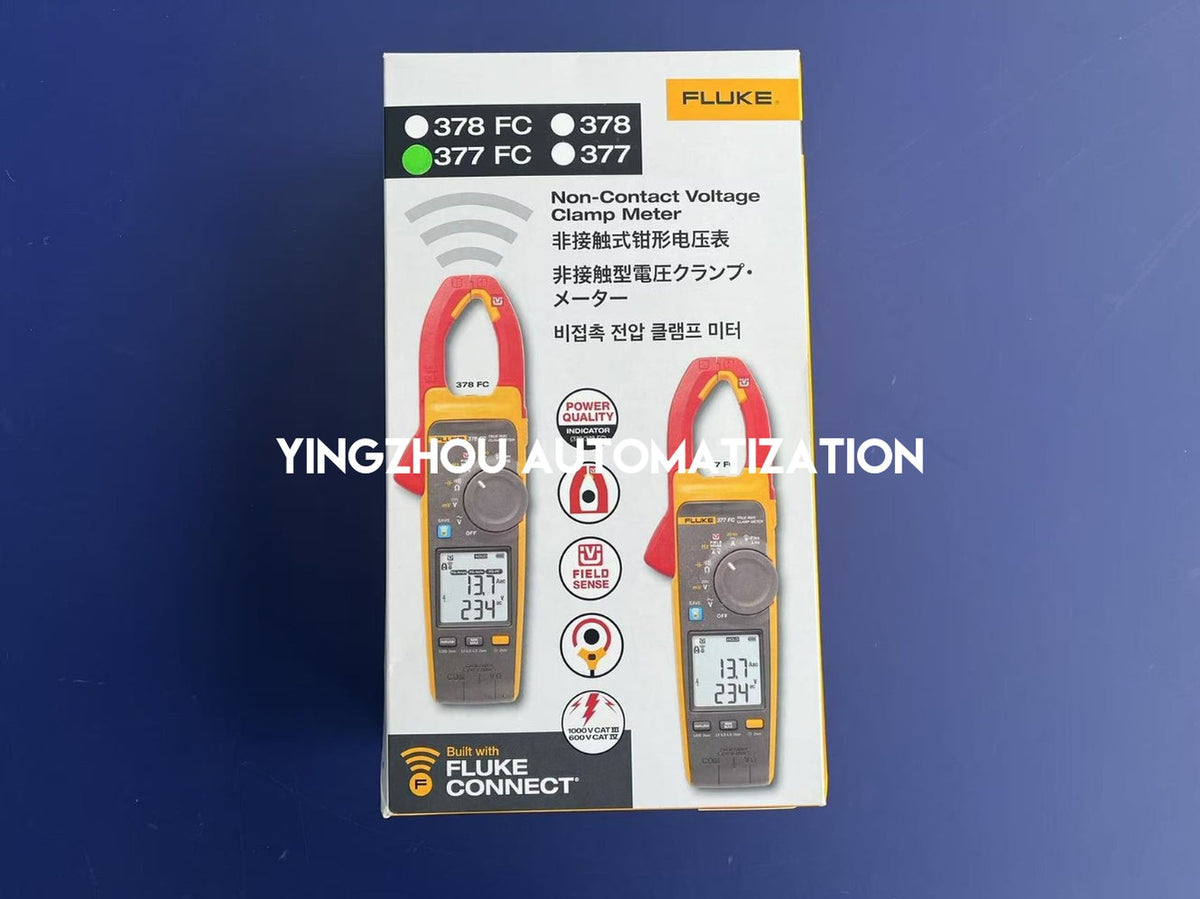 Fluke 377 FC True-RMS AC/DC Clamp Meter 1000A 1000V FieldSense iFlex 2500A-YingZhou Automatization