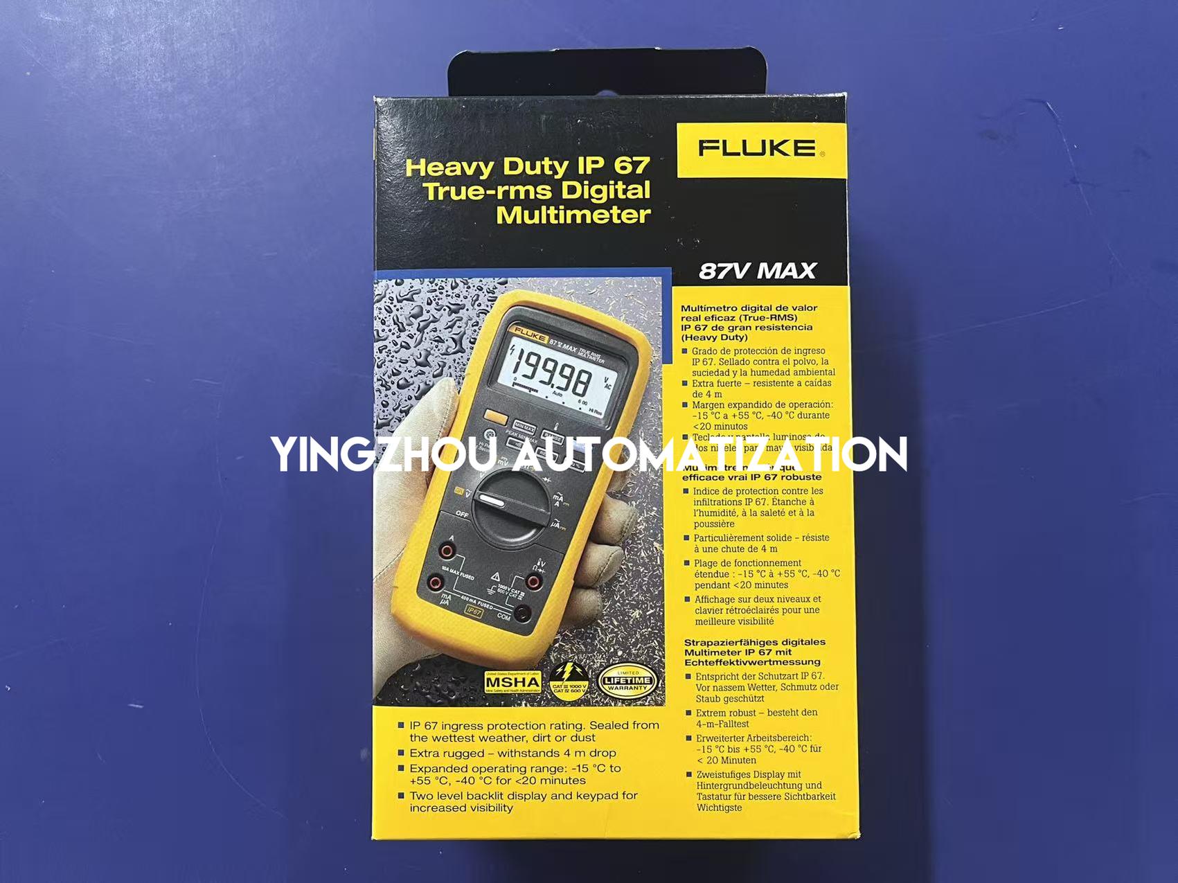 Fluke 87V MAX True-RMS Digital Multimeter | IP67 Waterproof, Extreme Ruggedness, High-Accuracy Industrial Diagnostic, Brand New Original-YingZhou Automatization
