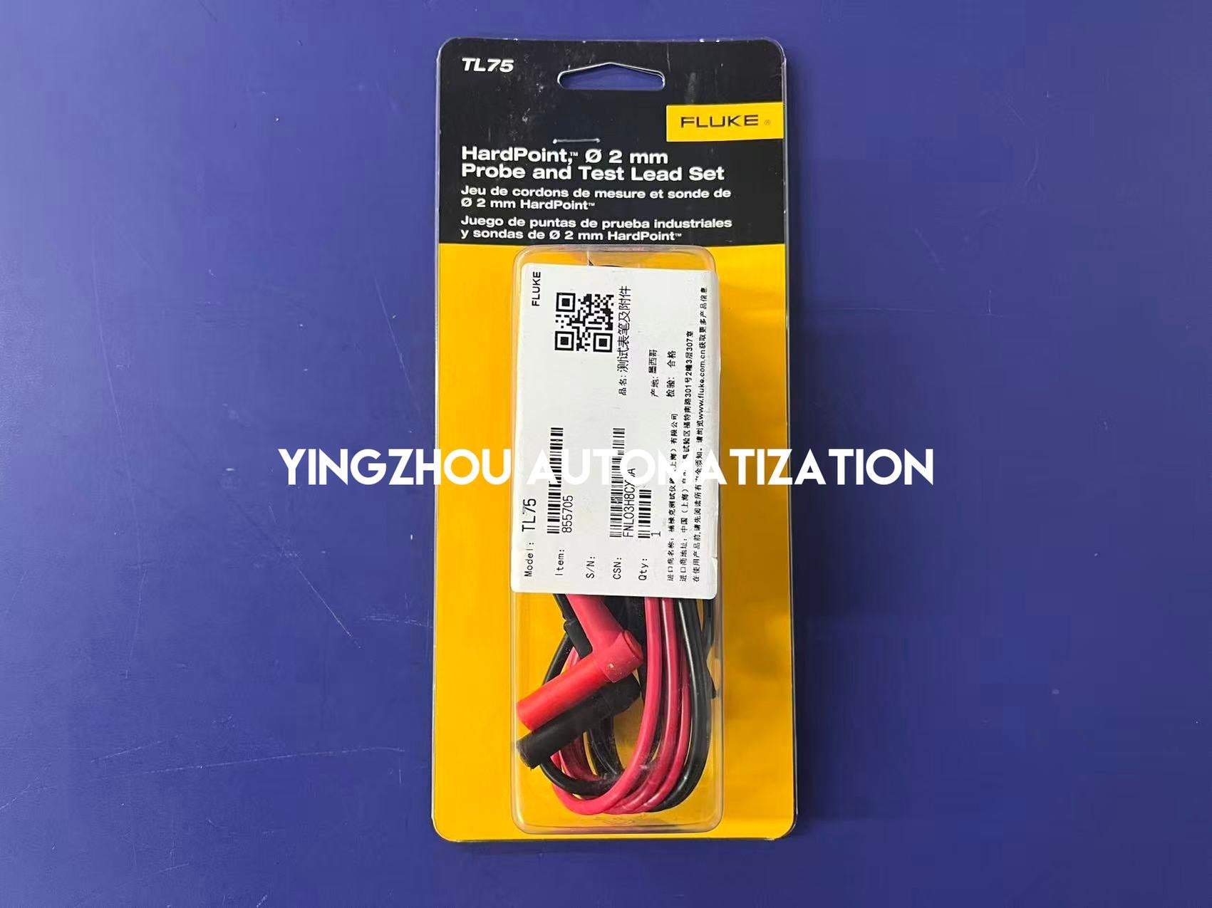 Fluke TL75 Hard Point Test Lead Set | Universal, Safety Shrouded, Professional Electrical Leads, Ergonomic Design, Brand New Original-YingZhou Automatization