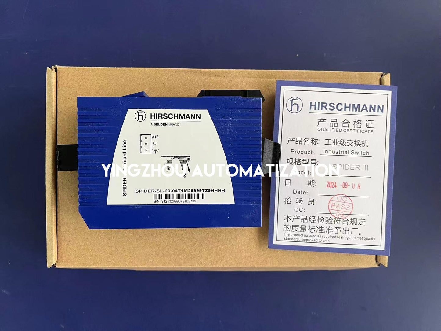 Hirschmann SPIDER-SL-20-04T1M29999SZ9HHHH Industrial Ethernet Switch | 5-Port Unmanaged | 4x RJ45 + 1x Multi-Mode Fiber | Extended Temperature | Brand New Original-YingZhou Automatization