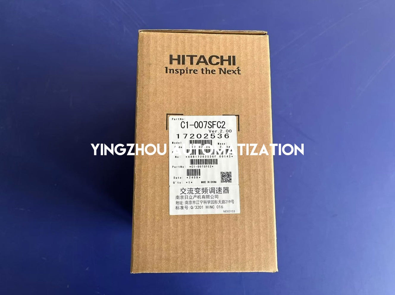 Hitachi WJ-C1 Series VFD C1-007SFC2 | 1 HP, 240V Single-Phase Input, 0.75kW-YingZhou Automatization