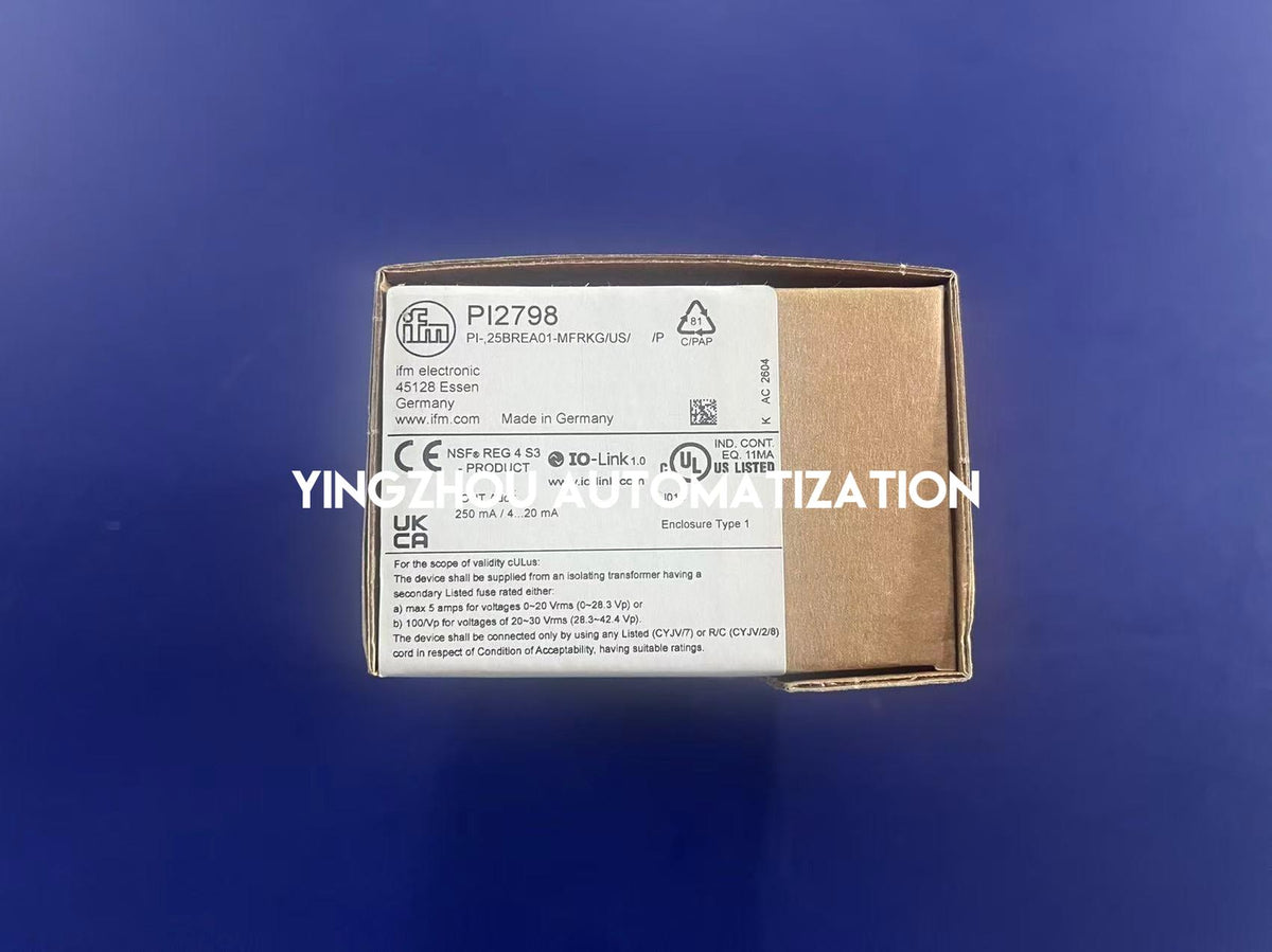 IFM PI2798 -12.4–250mbar Hygienic Flush Pressure Sensor with Display, 4-20mA & IO-Link-YingZhou Automatization
