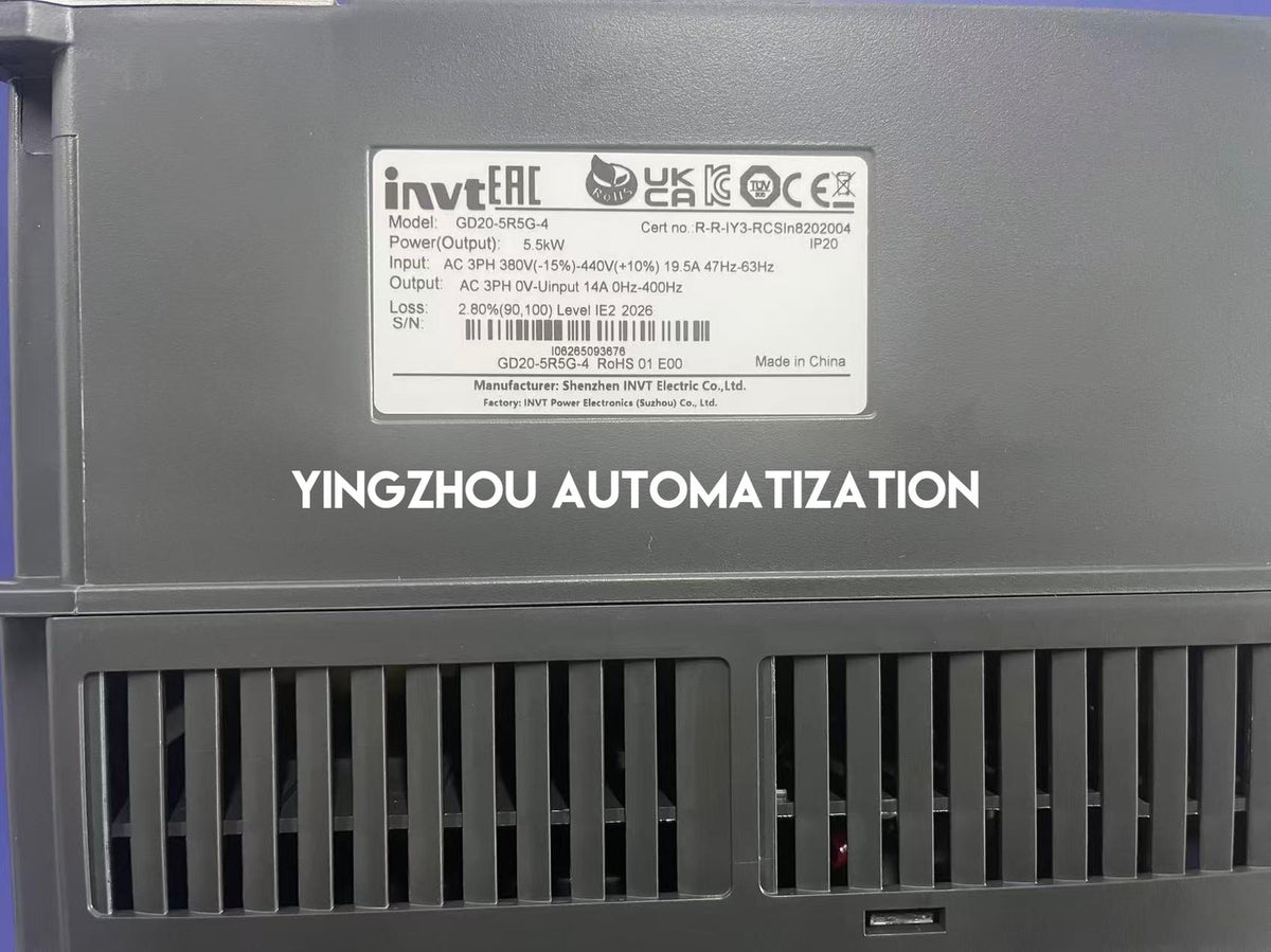 INVT GD20-5R5G-4 Goodrive20 5.5kW 400V 3-Phase 14A Variable Frequency Drive-YingZhou Automatization