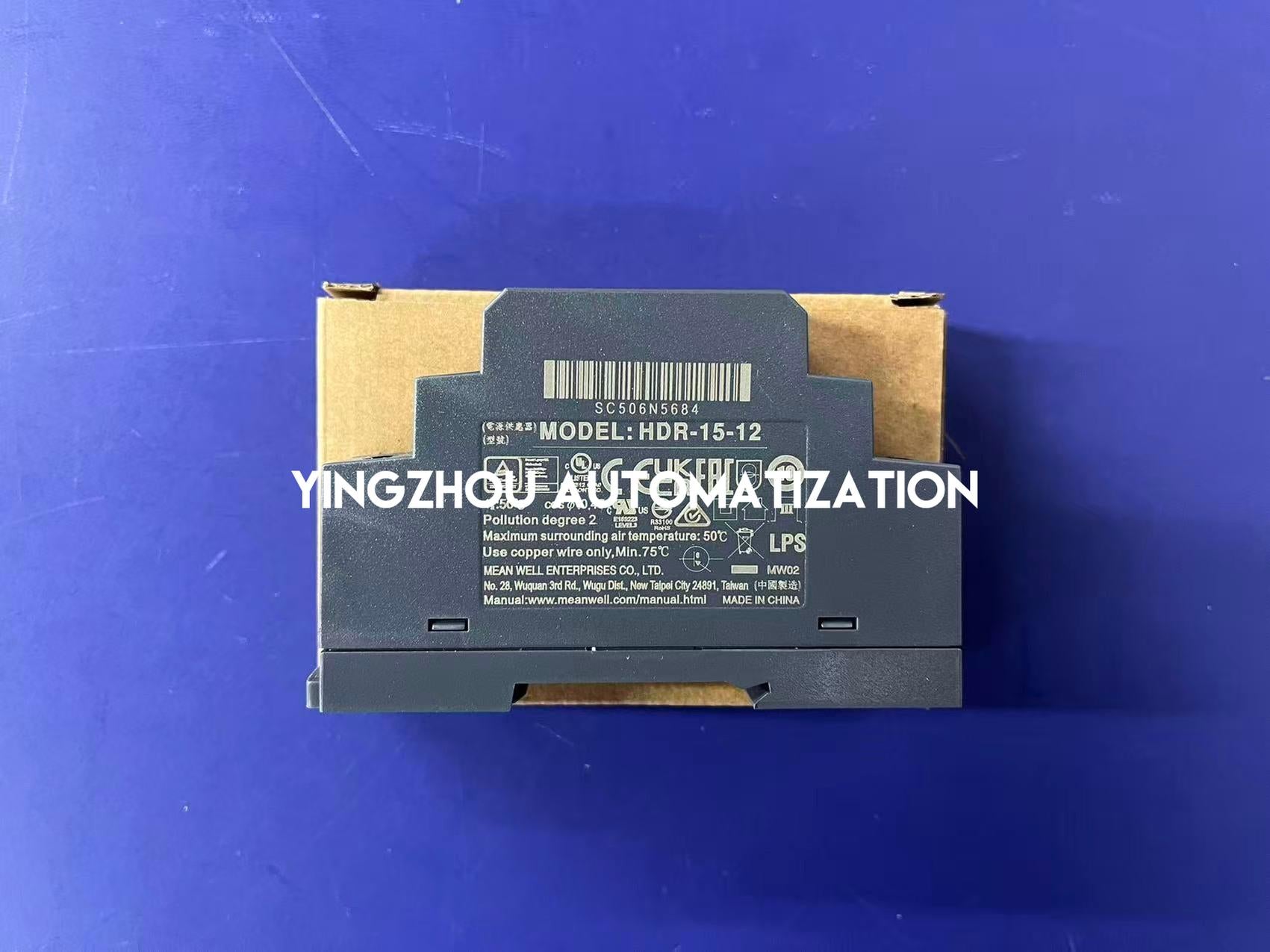 MEAN WELL HDR-15-12 DIN Rail Power Supply - 15W, 12V DC, 1.25A, Ultra Slim-YingZhou Automatization