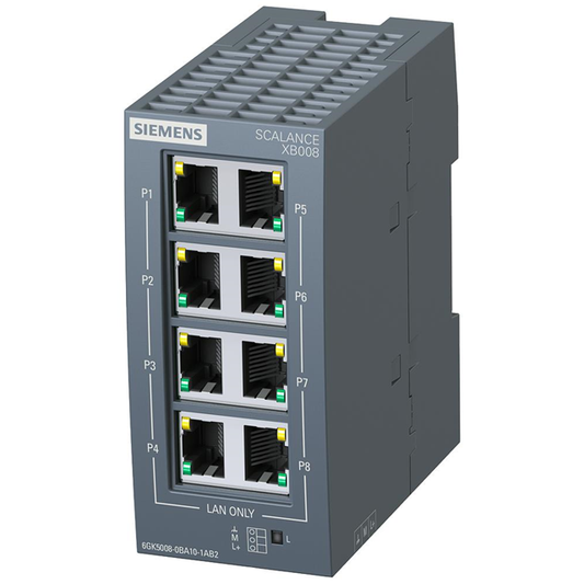 Siemens 6GK5008-0BA10-1AB2 SCALANCE XB008 Unmanaged Industrial Ethernet Switch