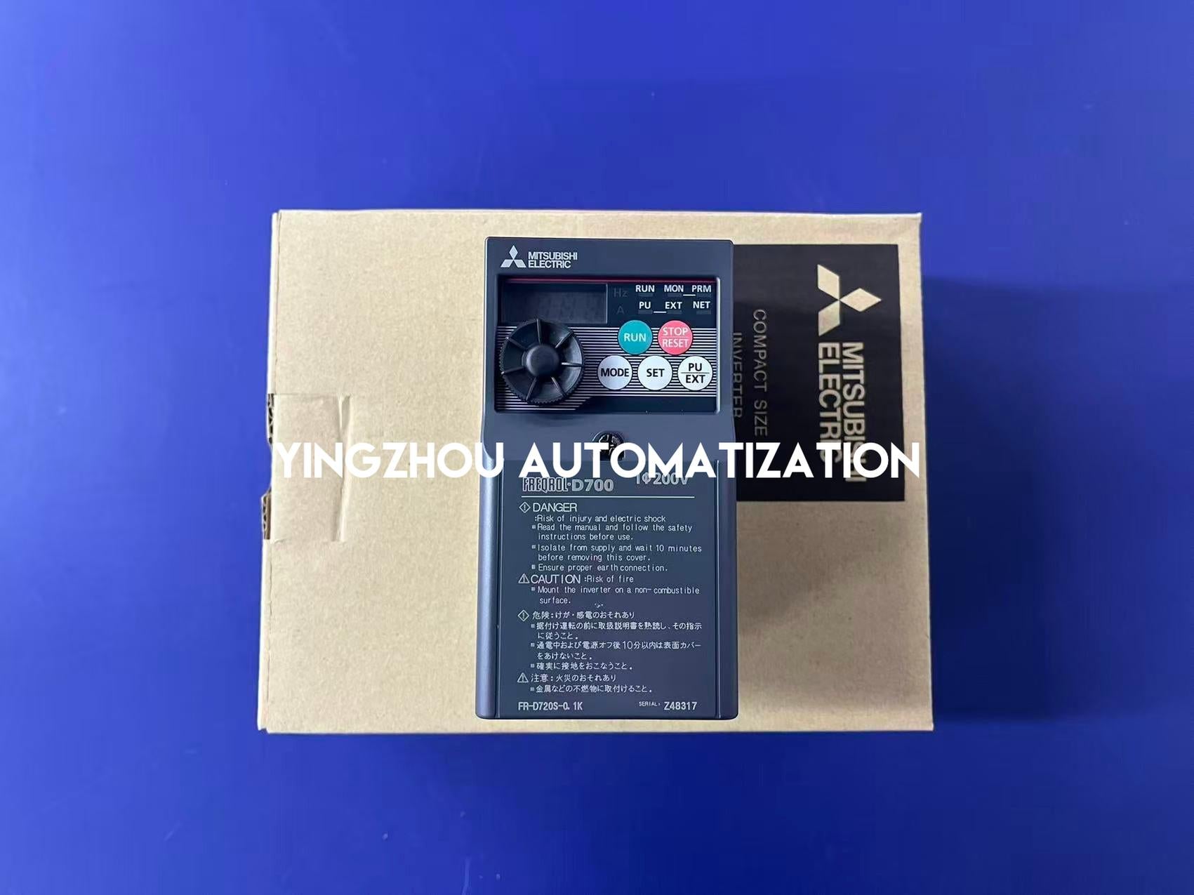 Mitsubishi Electric FR-D700 VFD - 0.1kW (1/8HP), 0.8A, 200-240V Single-Phase | FR-D720S-0.1K-YingZhou Automatization