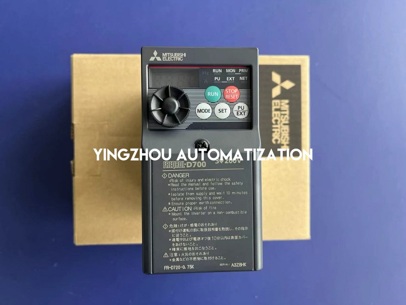 Mitsubishi FR-D720-0.75K Inverter Drive | FR-D700 Series | 0.75kW 1HP 4.2A | 3-Phase 200V | Brand New Original-YingZhou Automatization
