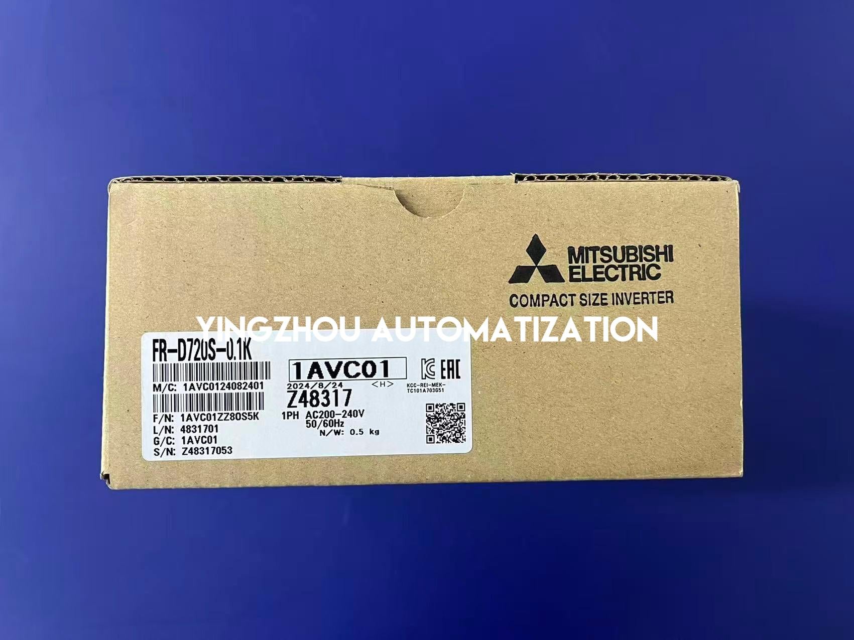 Mitsubishi FR-D720S-0.1K Inverter Drive | FR-D700 Series | 0.1kW 0.12HP 0.8A | Single-Phase 200V | Brand New Original-YingZhou Automatization