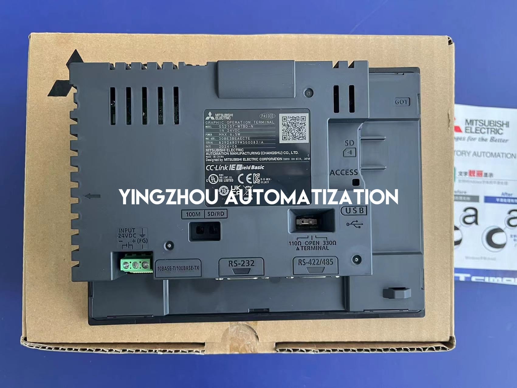 Mitsubishi GOT2000 GS2107-WTBD-N HMI - 7" WVGA Widescreen, 24V DC, Ethernet/RS-232/RS-422-YingZhou Automatization