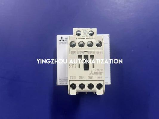 Mitsubishi S-T10 Magnetic Contactor | 3-Pole 20A | 200V AC Coil | 1NO Auxiliary | Compact Industrial Motor Starter | Brand New Original-YingZhou Automatization