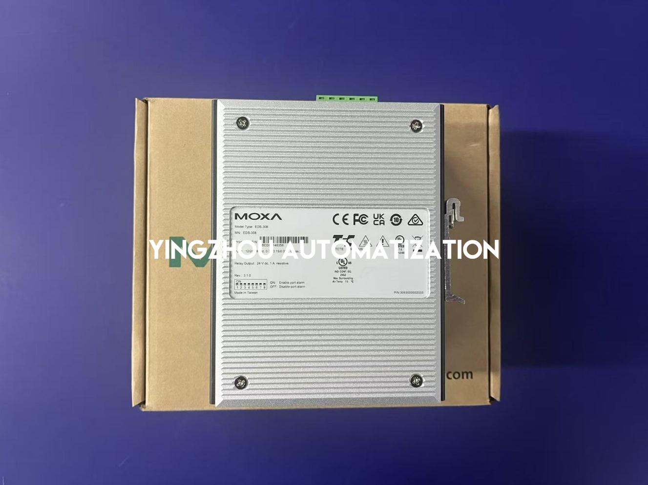 Moxa EDS-308 Industrial Unmanaged Ethernet Switch - 8 Ports, 10/100BaseT(X)-YingZhou Automatization