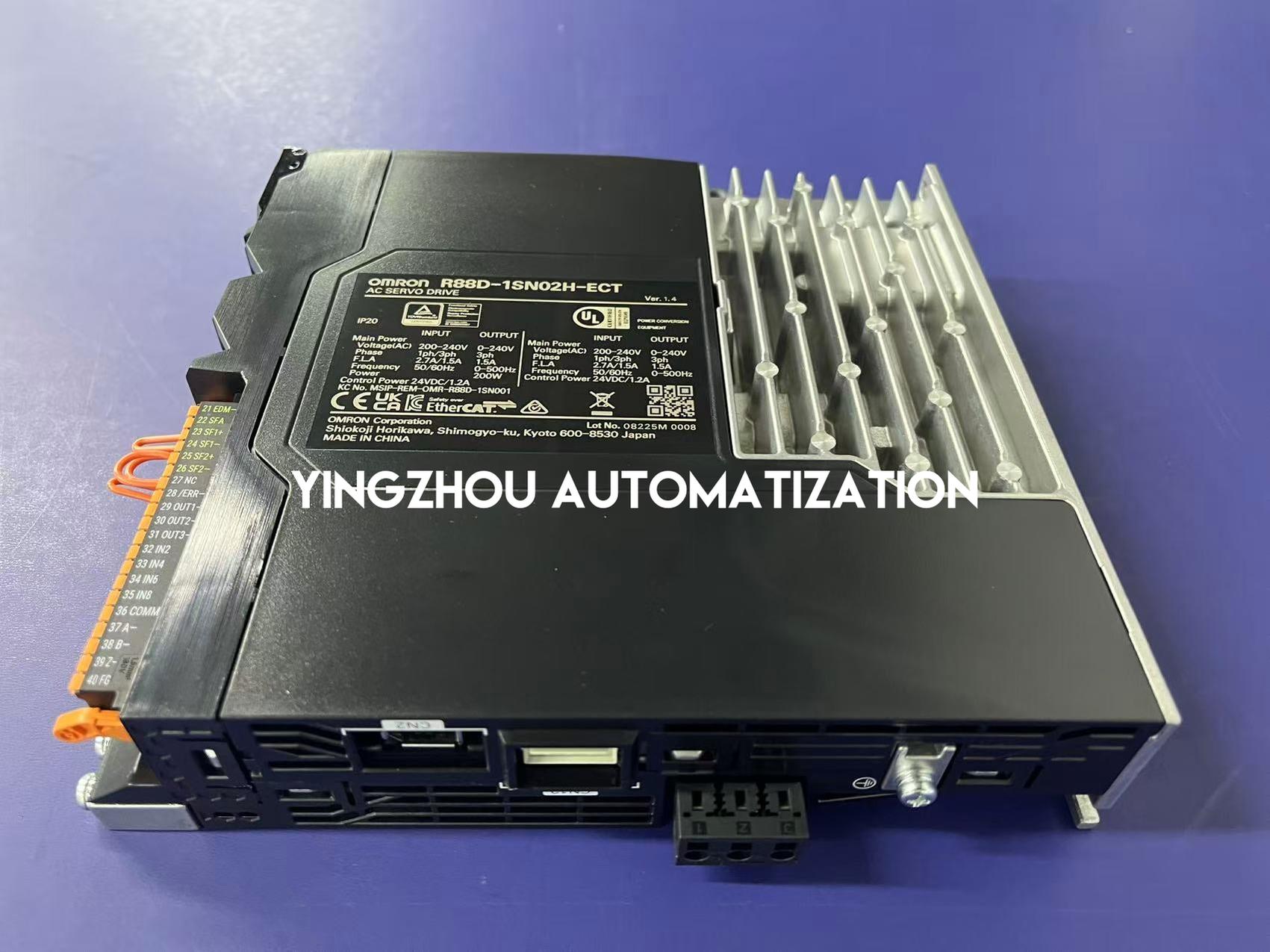 Omron 1S Series AC Servo Drive R88D-1SN02H-ECT 200W 1~ 230 VAC 1.5A 3PH EtherCAT type-YingZhou Automatization