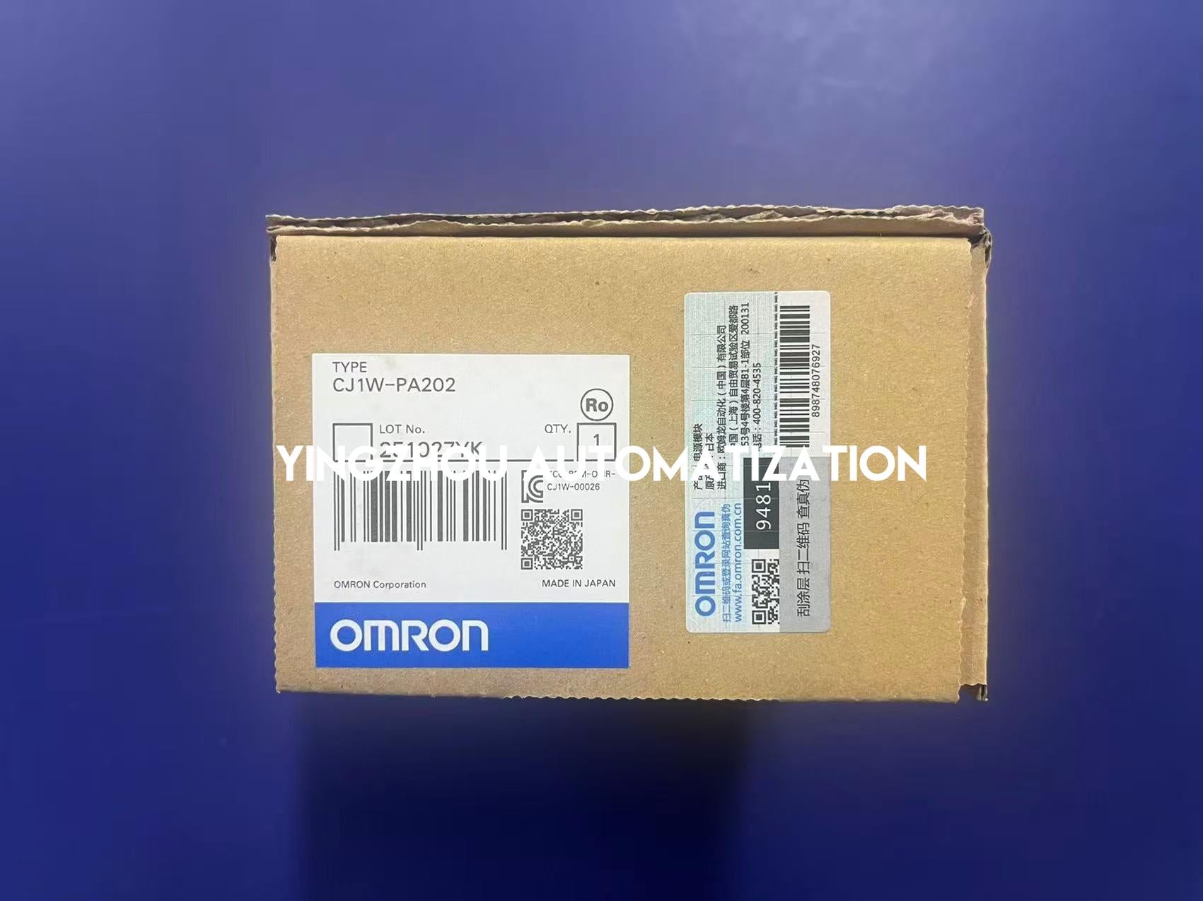 Omron CJ1W-PA202 Power Supply Unit | 100-240VAC, 5VDC/2.8A, CJ1 Series PLC Accessory, Industrial Power Module, Brand New Original-YingZhou Automatization