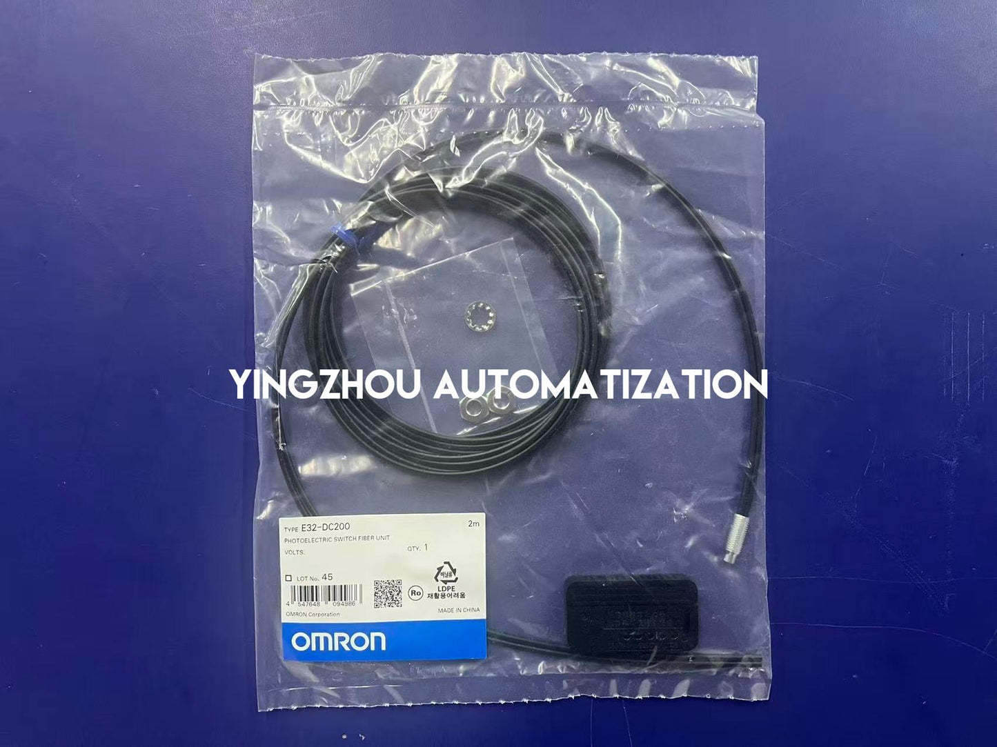 Omron E32-DC200 Fiber Optic Cable | Diffuse M6 Cylindrical Axial R25 2m | Brand New Original-YingZhou Automatization