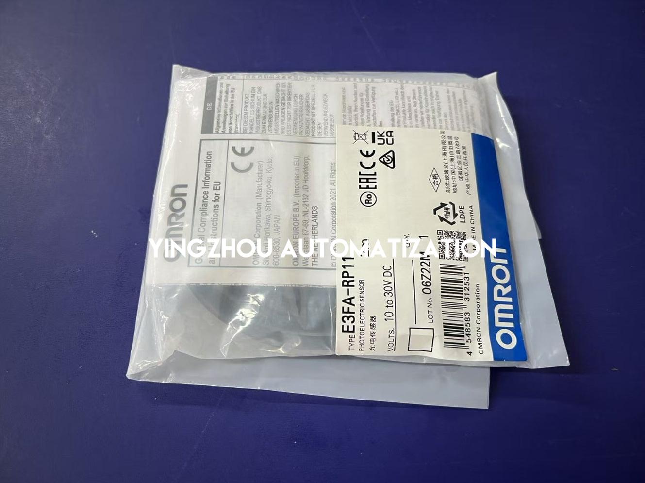 Omron E3FA-RP11 Retro-reflective Photoelectric Sensor | M18 Plastic, 4m Range, PNP, 2m Cable-YingZhou Automatization