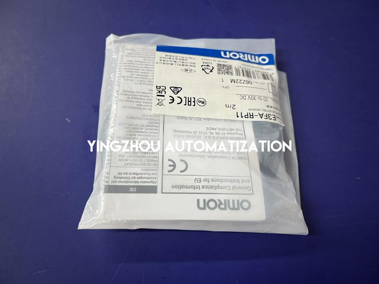 Omron E3FA-RP11 Retro-reflective Photoelectric Sensor | M18 Plastic, 4m Range, PNP, 2m Cable-YingZhou Automatization