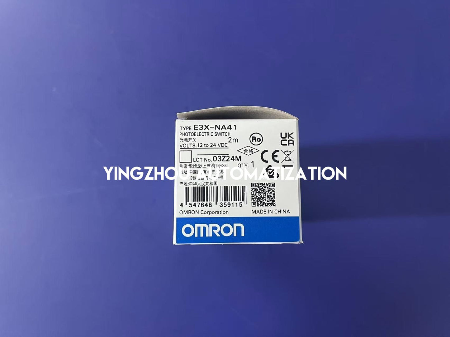 Omron E3X-NA41 Photoelectric sensor, optical fibre amplifier, bar LED display, DC, 3-wire, PNP, 2 m cable-YingZhou Automatization