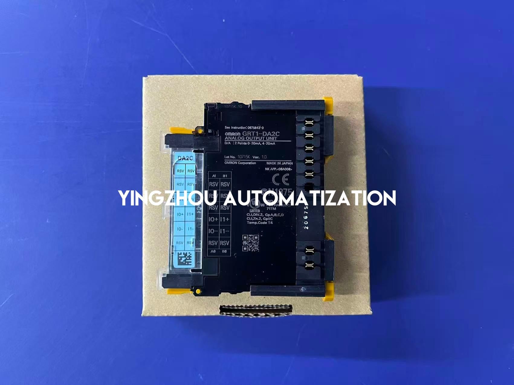Omron GRT1-DA2C Analog Output Unit | 2-Point, Current/Voltage Output, SmartSlice Series, I/O Expansion, Brand New Original-YingZhou Automatization