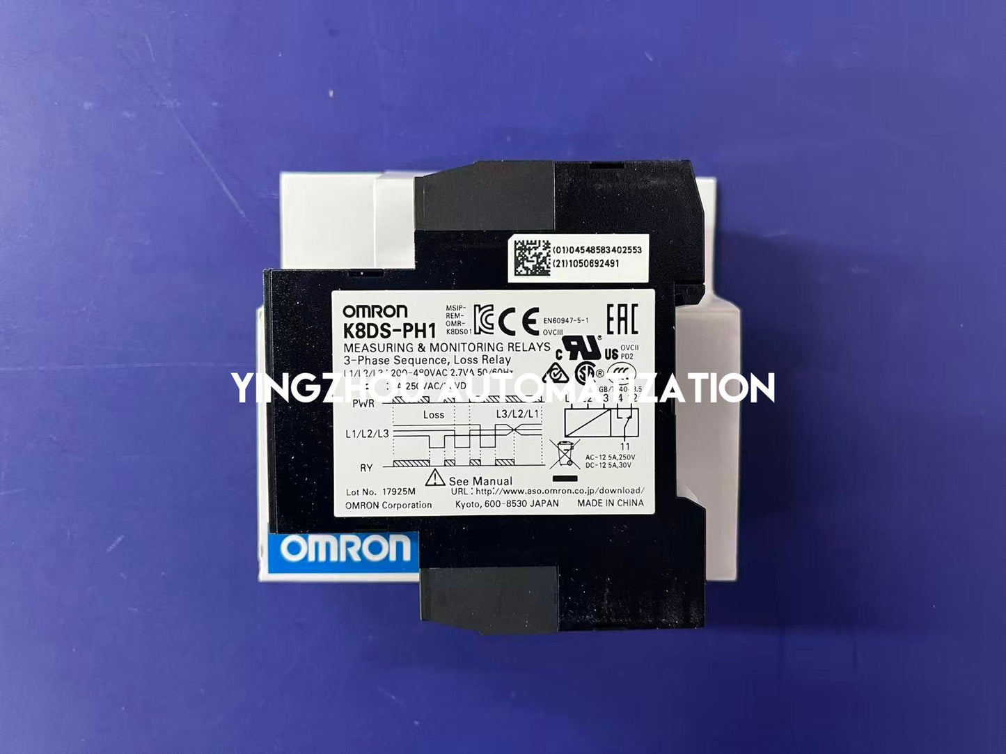 Omron K8DS-PH1 Phase Sequence Relay | 3-Phase Detection, DIN-Rail Mount, Industrial Monitoring, Brand New Original-YingZhou Automatization