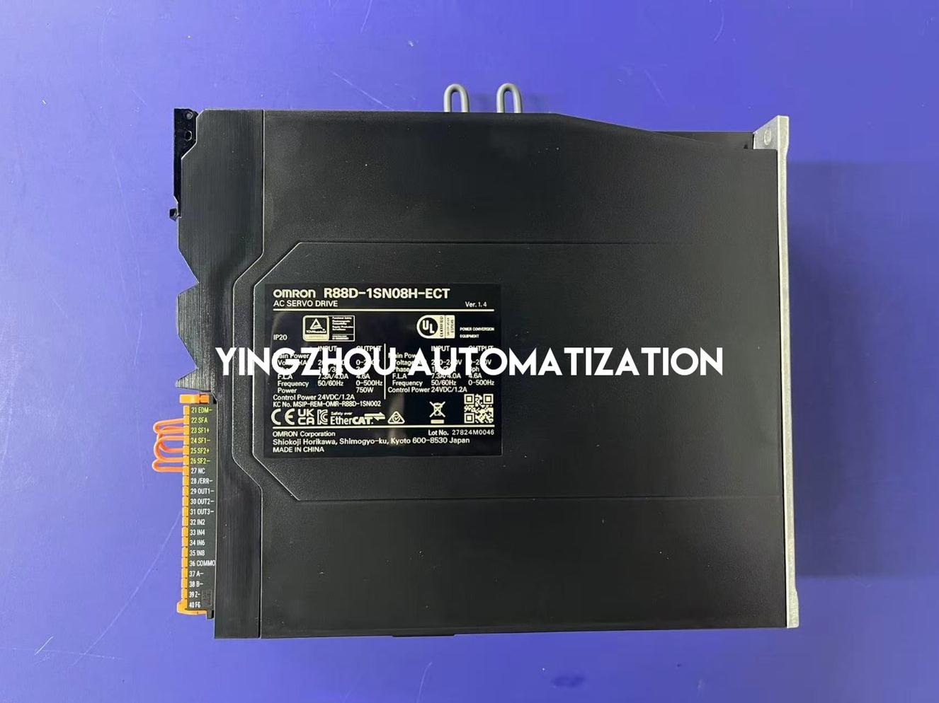Omron R88D-1SN08H-ECT | 1S Series AC Servo Drive | 750W 0.75 kW | EtherCAT Communication Controller | Brand New Original-YingZhou Automatization