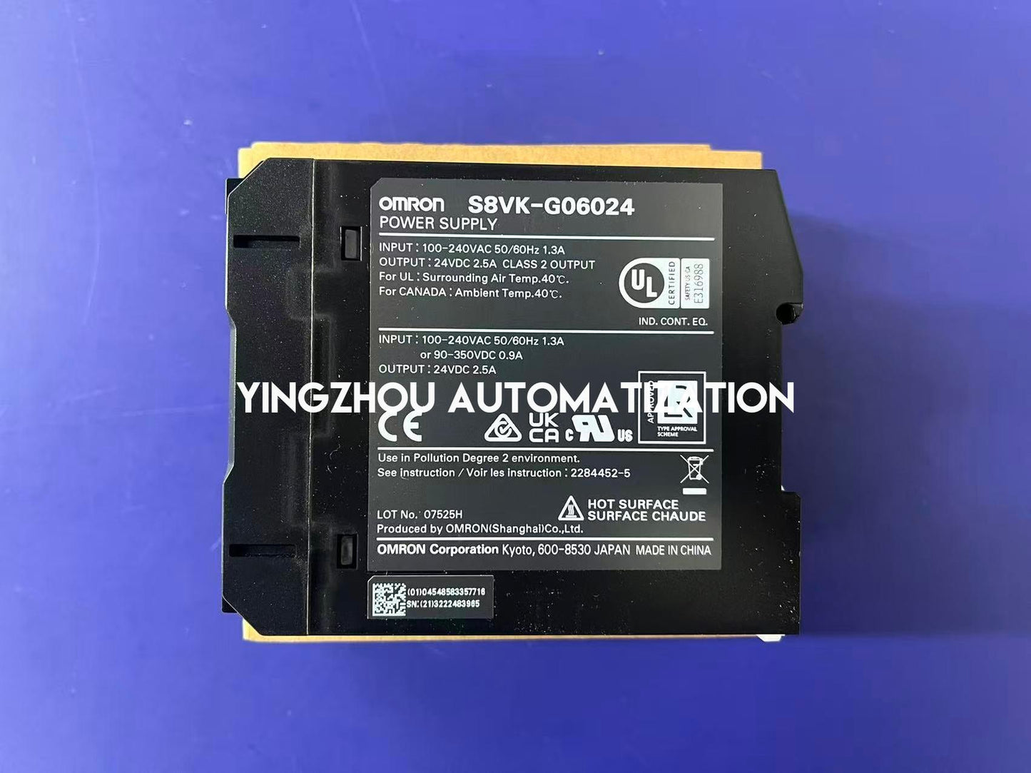 Omron S8VK-G06024 Power Supply | 60W, 24VDC, 1-Phase Input, Compact Industrial SMPS, High-Reliability, Brand New Original-YingZhou Automatization