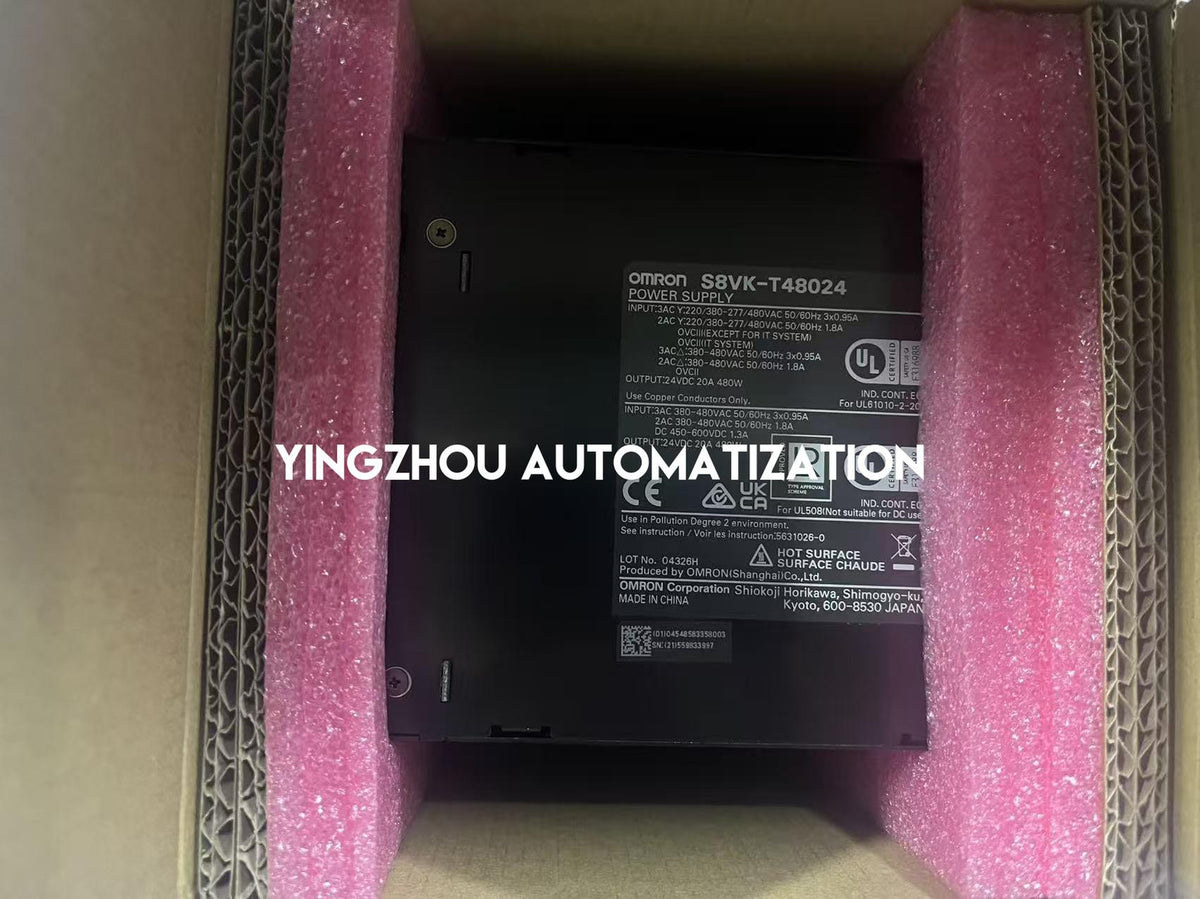 Omron S8VK-T48024 480W 24VDC 20A 3-Phase Switching Power Supply-YingZhou Automatization