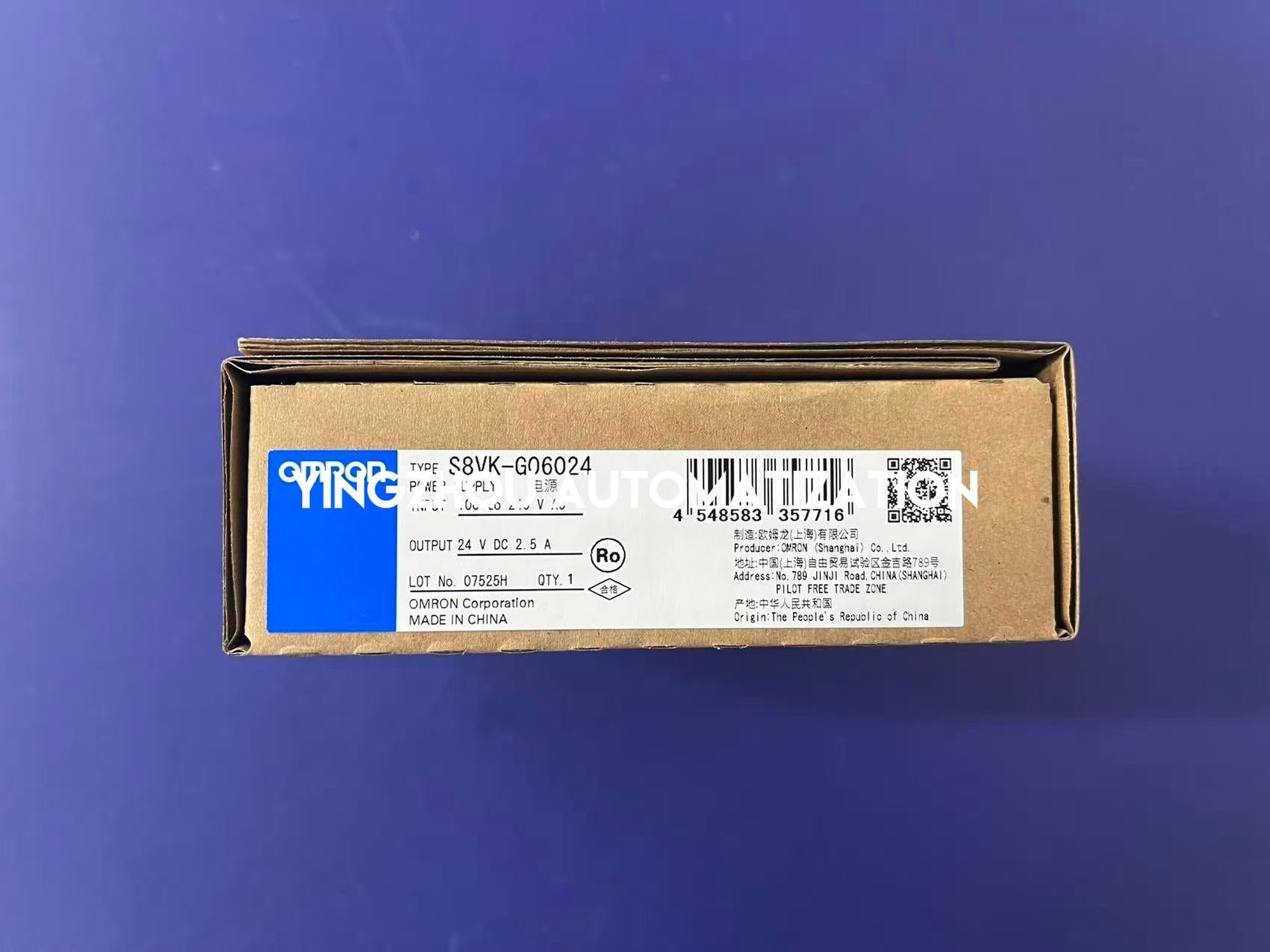 Omron Switch Mode Power Supply S8VK-G06024 Capacity 60W Output Voltage 24V-YingZhou Automatization