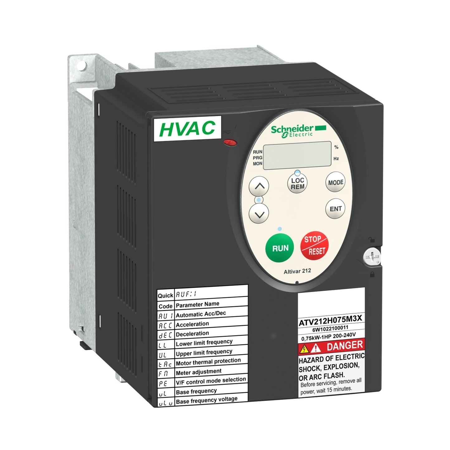 Schneider ATV212H075N4 Altivar 212 VFD | 0.75kW / 1HP | 380-480V | 3-Phase HVAC Drive