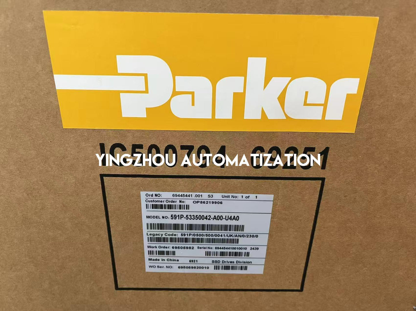 Parker DC590+ Series(AP) DC Motor Speed Controller 591P-53350042-A00-U4A0 3*220-500VAC 500A 3PH-YingZhou Automatization