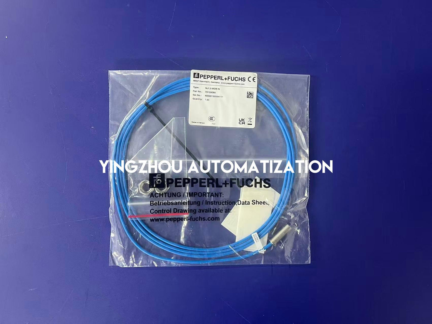 Pepperl+Fuchs NJ1.5-8GM-N Inductive Sensor | 1.5mm Sensing Range | NAMUR Output | Cylindrical | Brand New Original-YingZhou Automatization