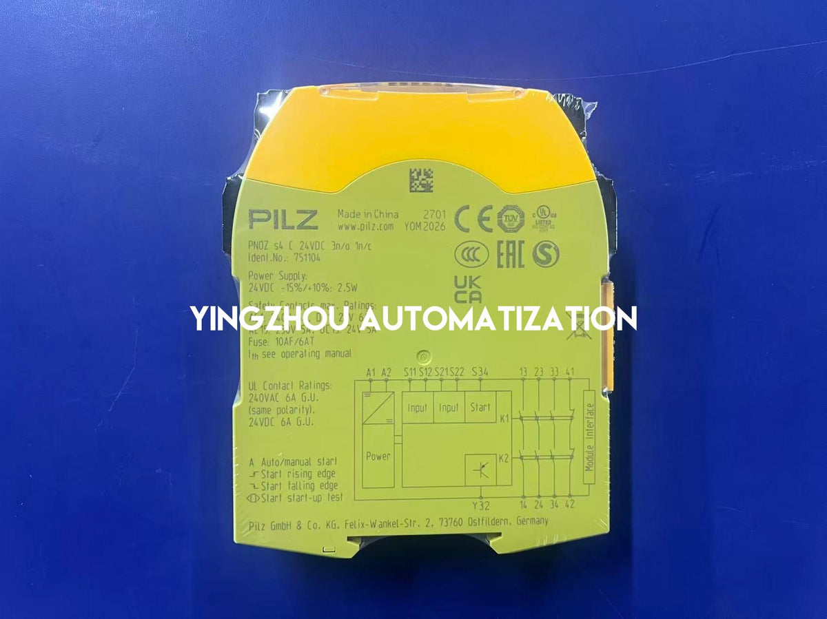 Pilz 751104 PNOZ s4 C Safety Relay | 24VDC 3NO/1NC | E-STOP & Safety Gate Monitoring-YingZhou Automatization