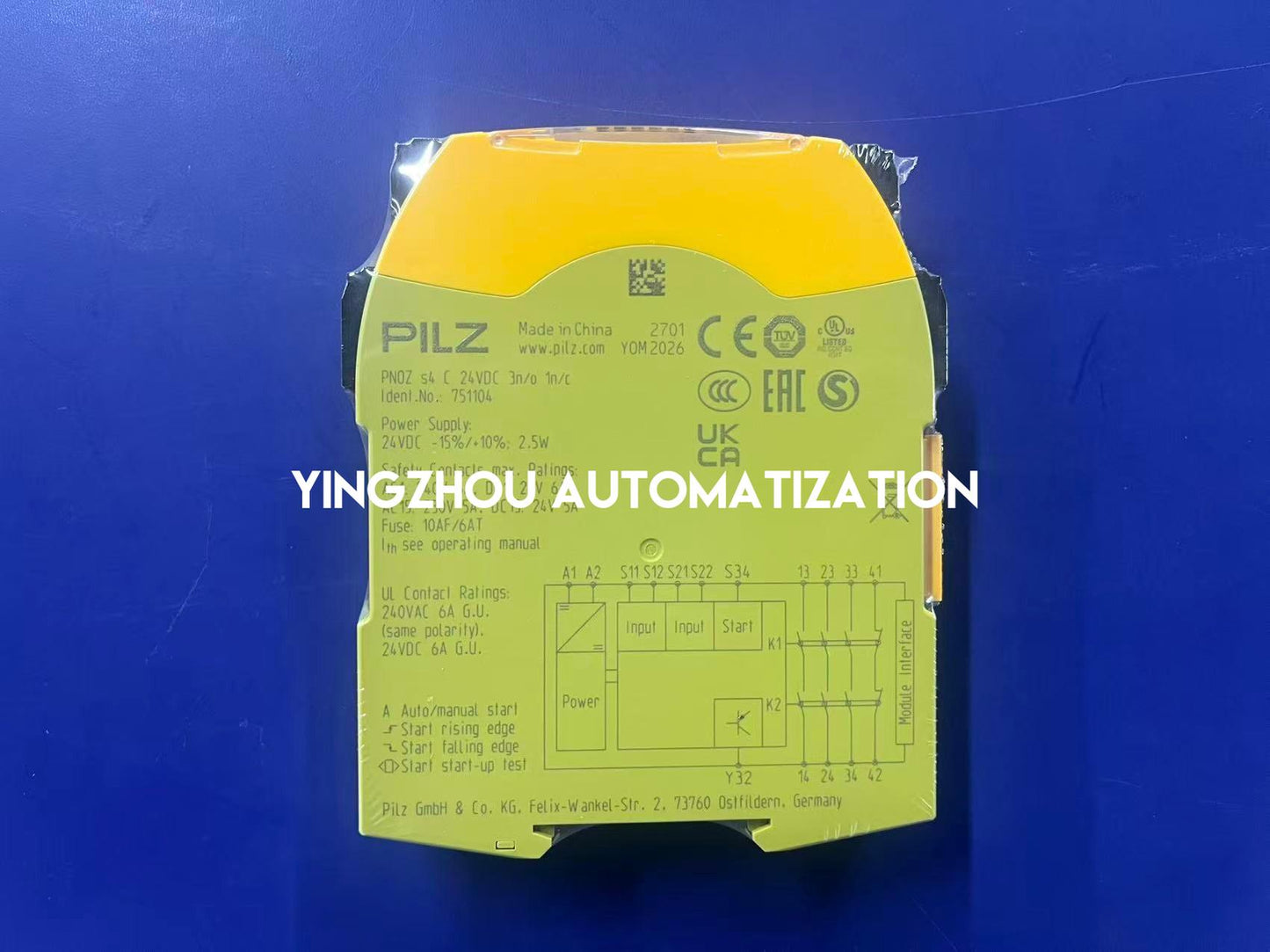 Pilz 751104 PNOZ s4 Safety Relay | 24VDC 3NO/1NC Safety Gate & E-Stop Unit | Brand New Original-YingZhou Automatization