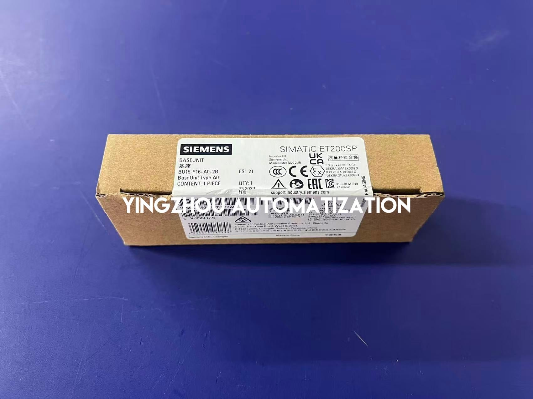 SIEMENS SIMATIC ET 200SP BaseUnit 6ES7193-6BP00-0BA0-YingZhou Automatization