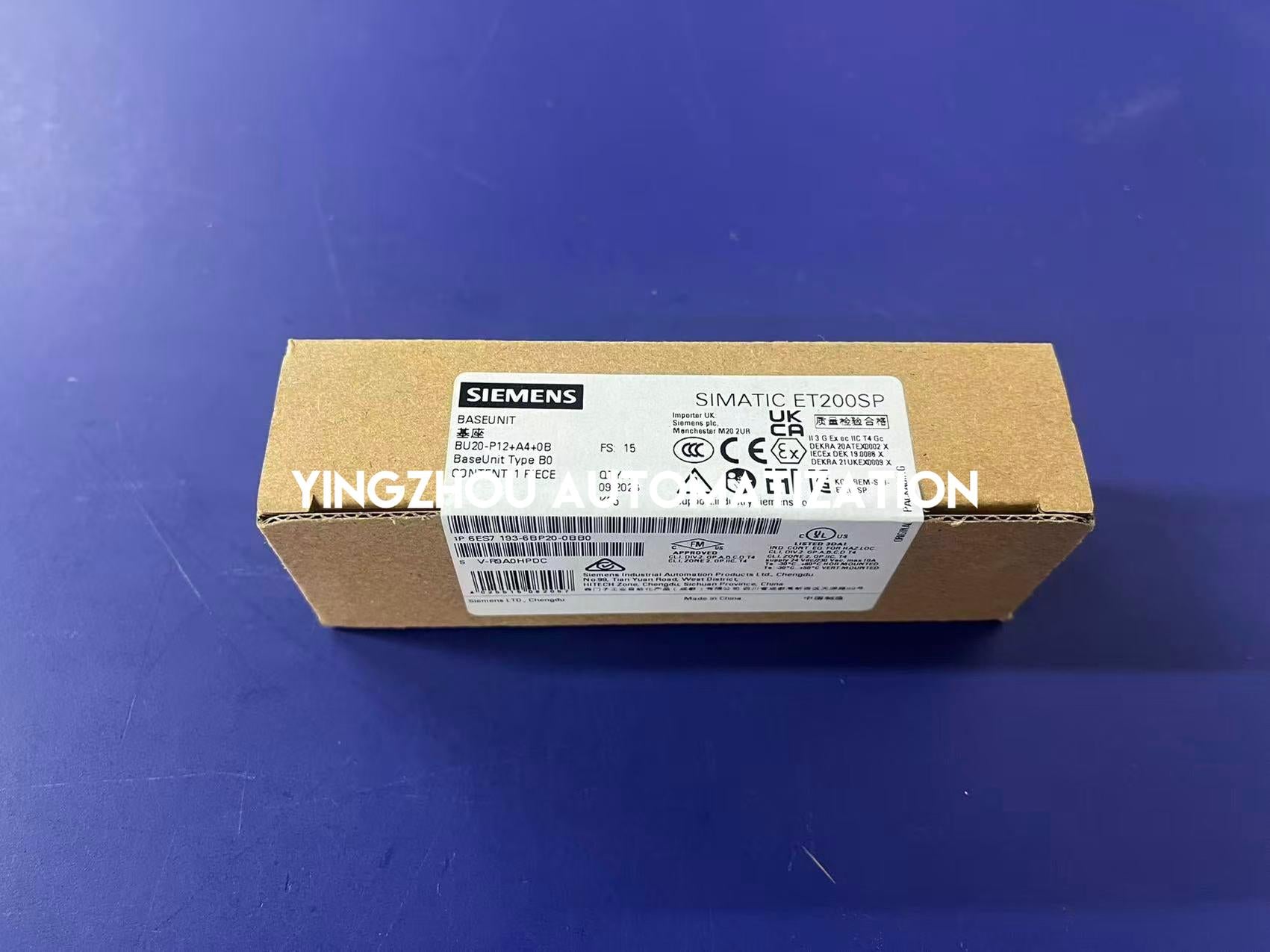 SIEMENS SIMATIC ET 200SP BaseUnit 6ES7193-6BP20-0BB0-YingZhou Automatization