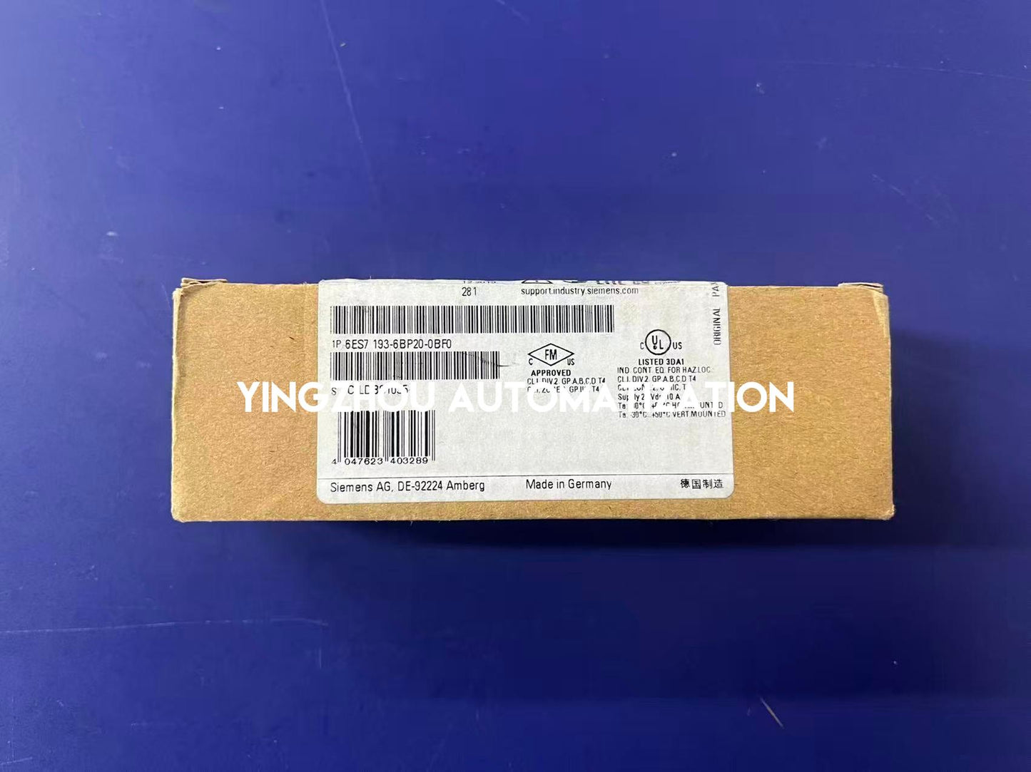 SIEMENS SIMATIC ET 200SP BaseUnit 6ES7193-6BP20-0BF0-YingZhou Automatization