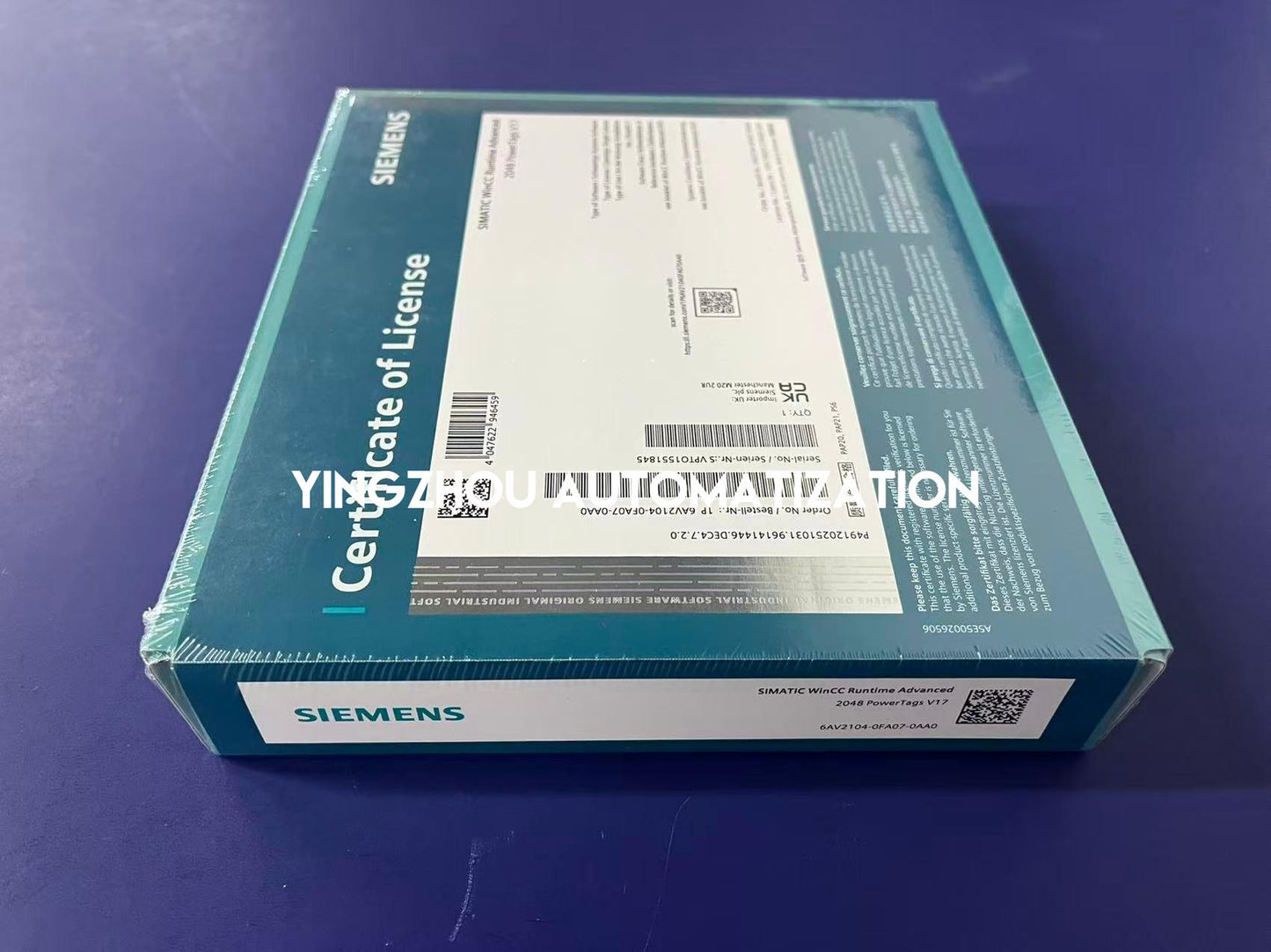 SIEMENS SIMATIC WinCC Runtime Advanced 2048 PowerTags V17 6AV2104-0FA07-0AA0-YingZhou Automatization