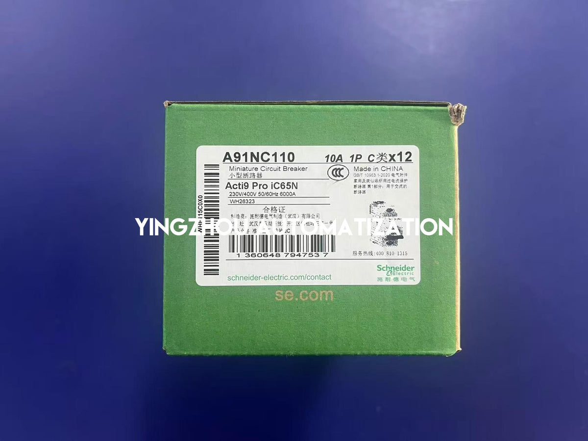 Schneider A91NC110 A9 Pro iC65N 1P 10A C Curve Miniature Circuit Breaker-YingZhou Automatization