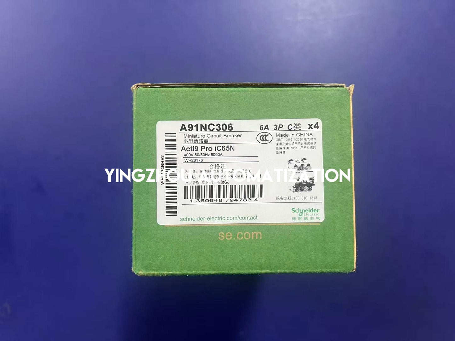 Schneider A91NC306 MCB | Acti9 iC60N Miniature Circuit Breaker 1P+N 6A C-Curve 415V | Brand New Original-YingZhou Automatization