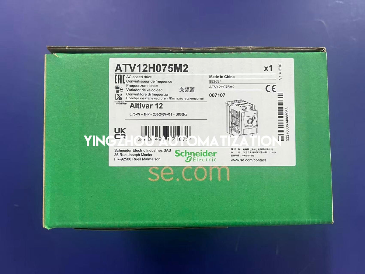 Schneider ATV12H075M2 Altivar 12 0.75kW 200-240V 1-Phase 4.2A VFD-YingZhou Automatization