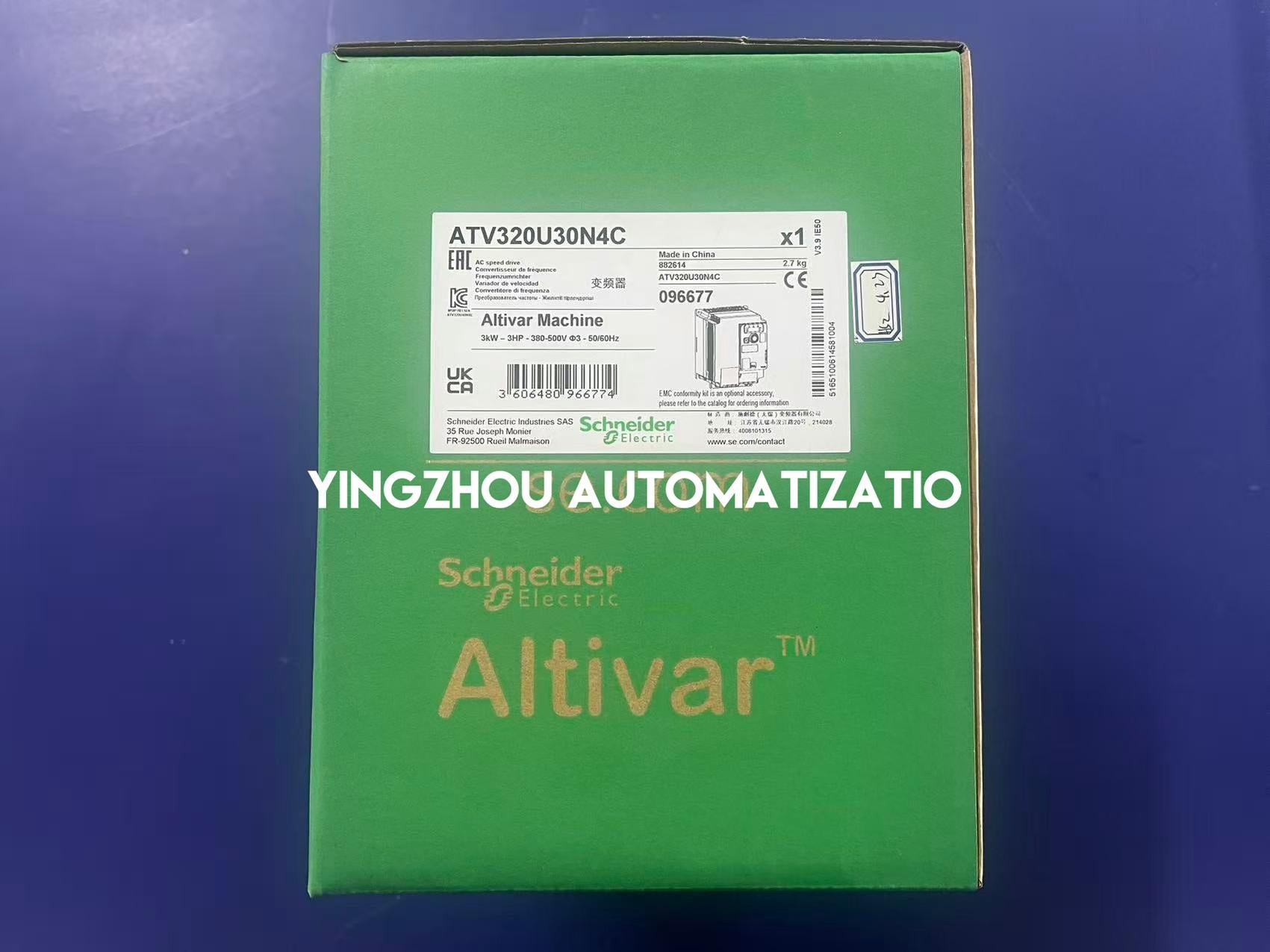 Schneider ATV320U30N4C VFD | 3.0kW 4HP, 400V 3-Phase, Compact Industrial Drive, IP20, High-Performance Motor Control, Brand New Original-YingZhou Automatization