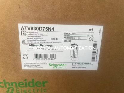 Schneider ATV930D75N4 VFD | Altivar Process ATV930 Drive | 75 kW / 100 HP 380V - 480V 3-Phase | Brand New Original-YingZhou Automatization