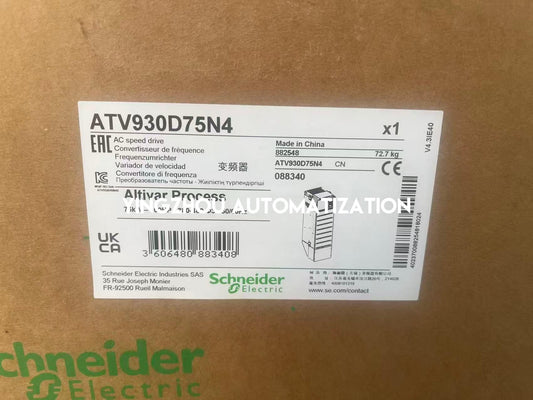 Schneider ATV930D75N4 VFD | Altivar Process ATV930 Drive | 75 kW / 100 HP 380V - 480V 3-Phase | Brand New Original-YingZhou Automatization
