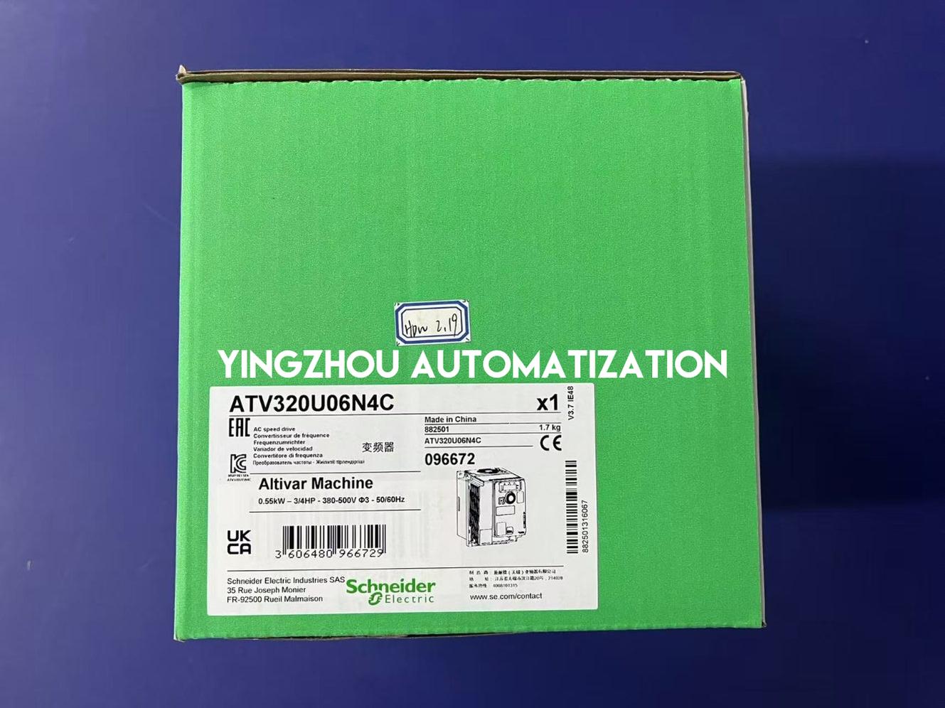 Schneider Altivar ATV320U06N4C Variable Frequency Drive | 0.55kW (0.75 HP), 380-500V, 3-Phase, IP20 | Brand New Original-YingZhou Automatization