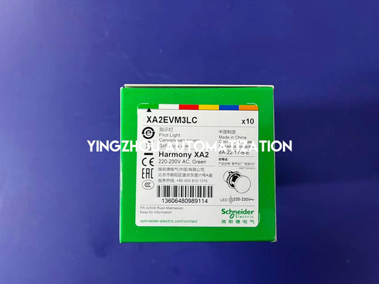 Schneider Easy Harmony XA2 Series Round Pilot Light XA2EVM3LC Ø 22 - Green Integral LED 220VAC Screw Clamp Terminals-YingZhou Automatization