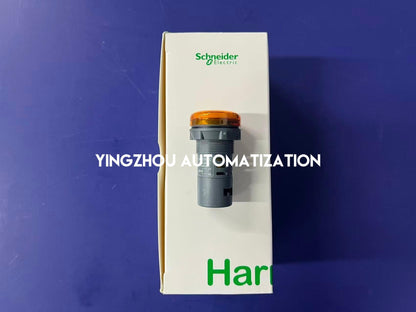 Schneider Easy Harmony XA2 Series Round Pilot Light XA2EVM5LC Orange Integral LED 220VAC Screw Clamp Terminals-YingZhou Automatization